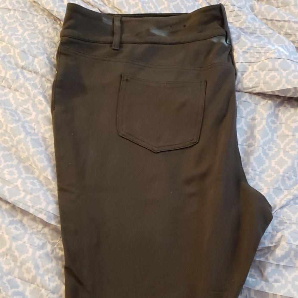 Stretchy Green Ponte Pants